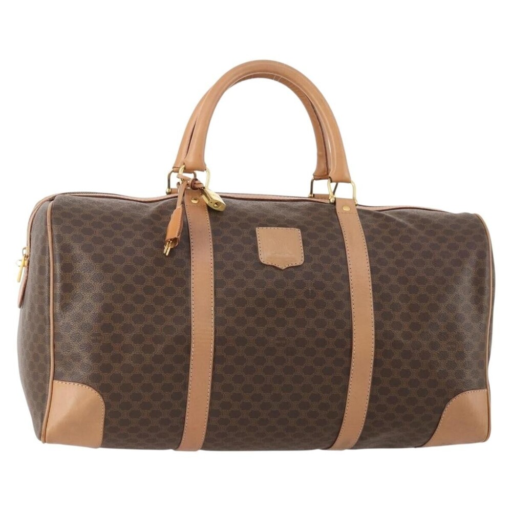 Celine Vintage Duffle Canvas and Leather